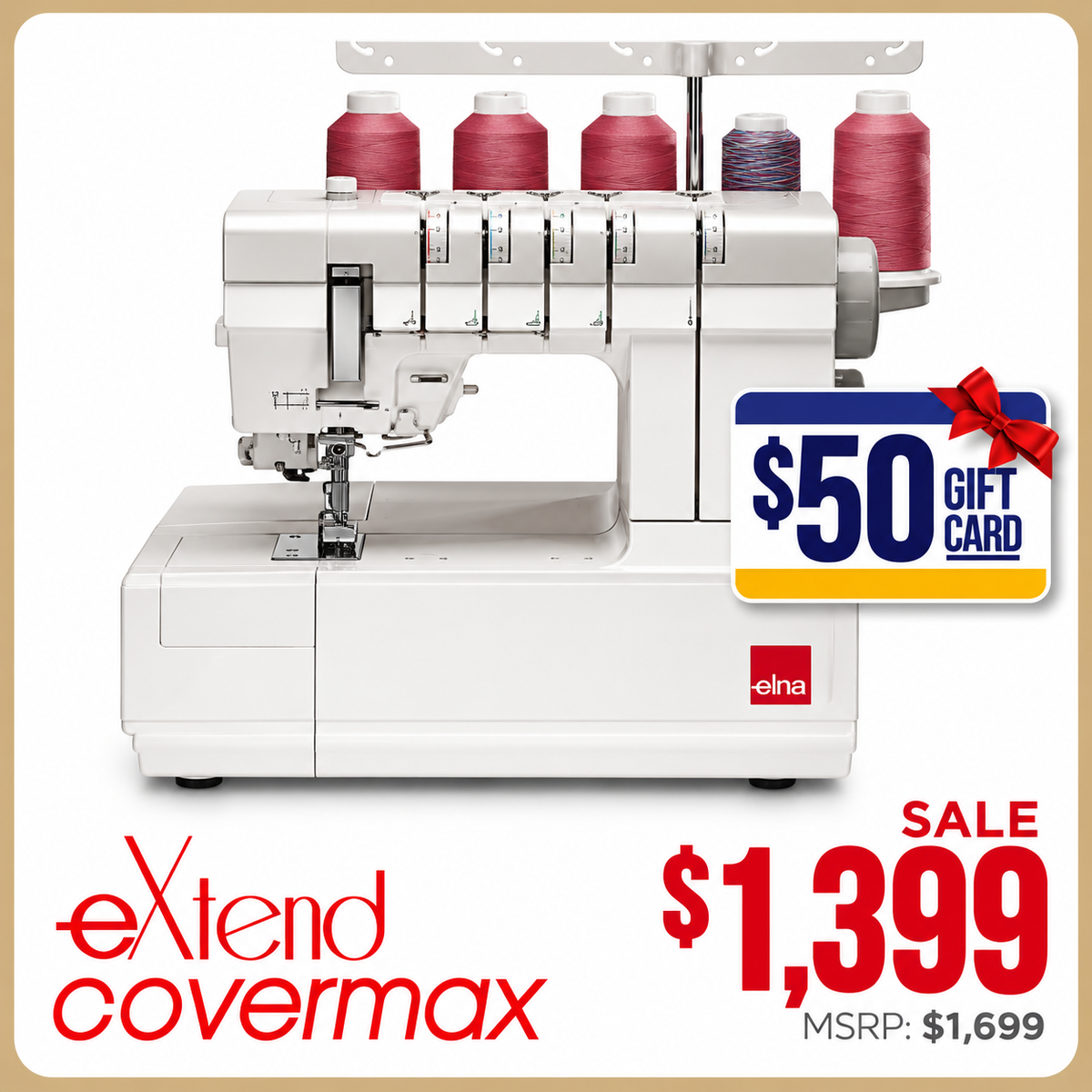 Elna eXtend covermax Coverstitch Machine