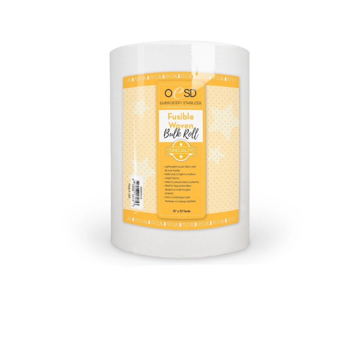 fUSIBLE wOVEN WHITE 20X 75