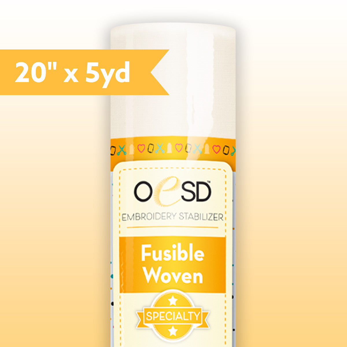 Fusible Woven - White 20" x 5 yards