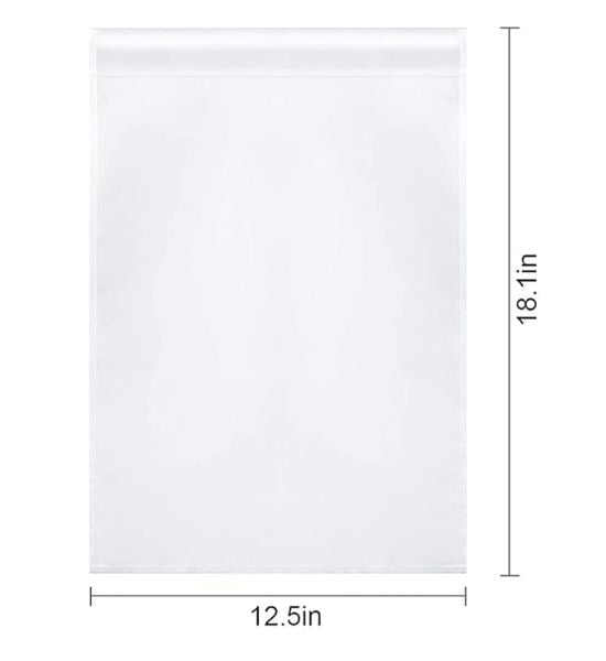 Solid White Garden Flag - 12" x 18"