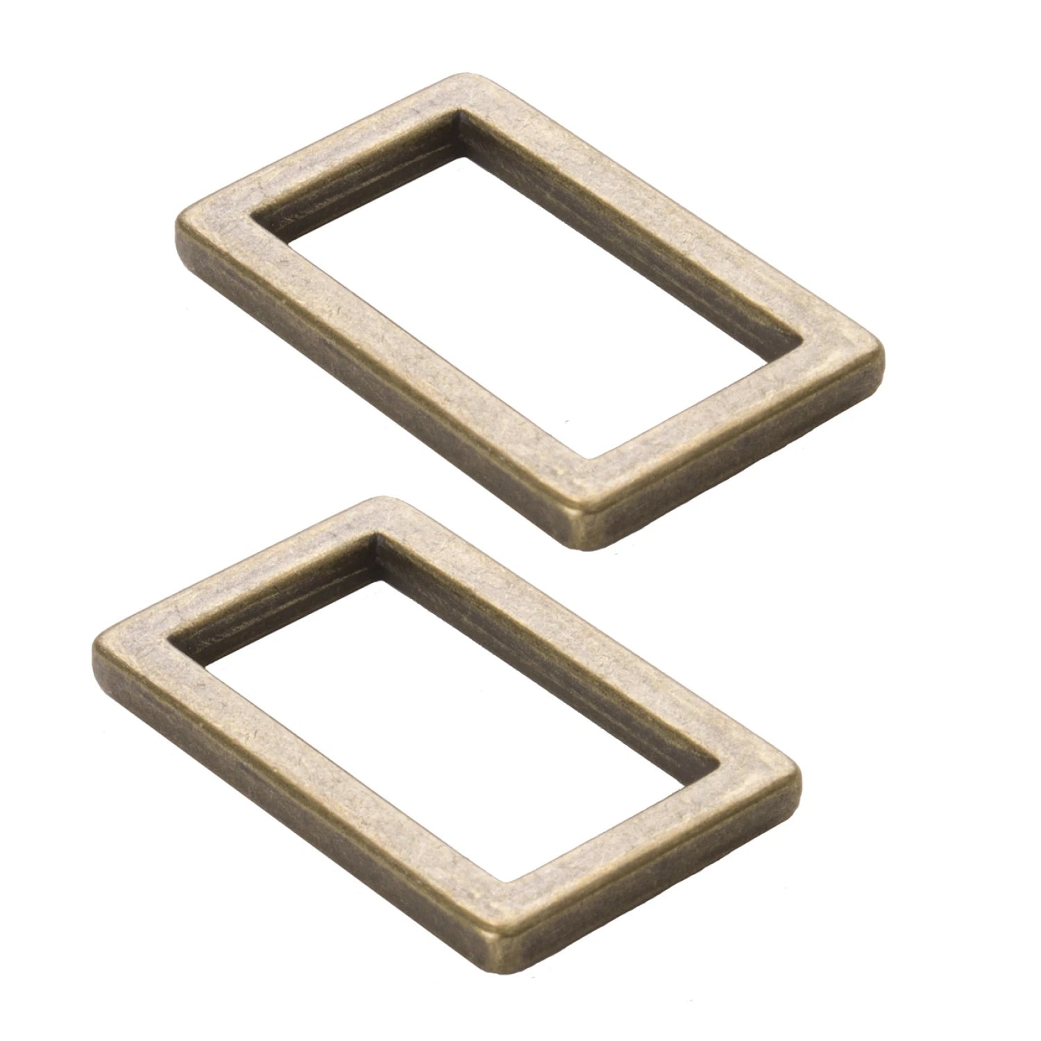 Rectangle Ring Flat 1in Antique Brass Set Of Two