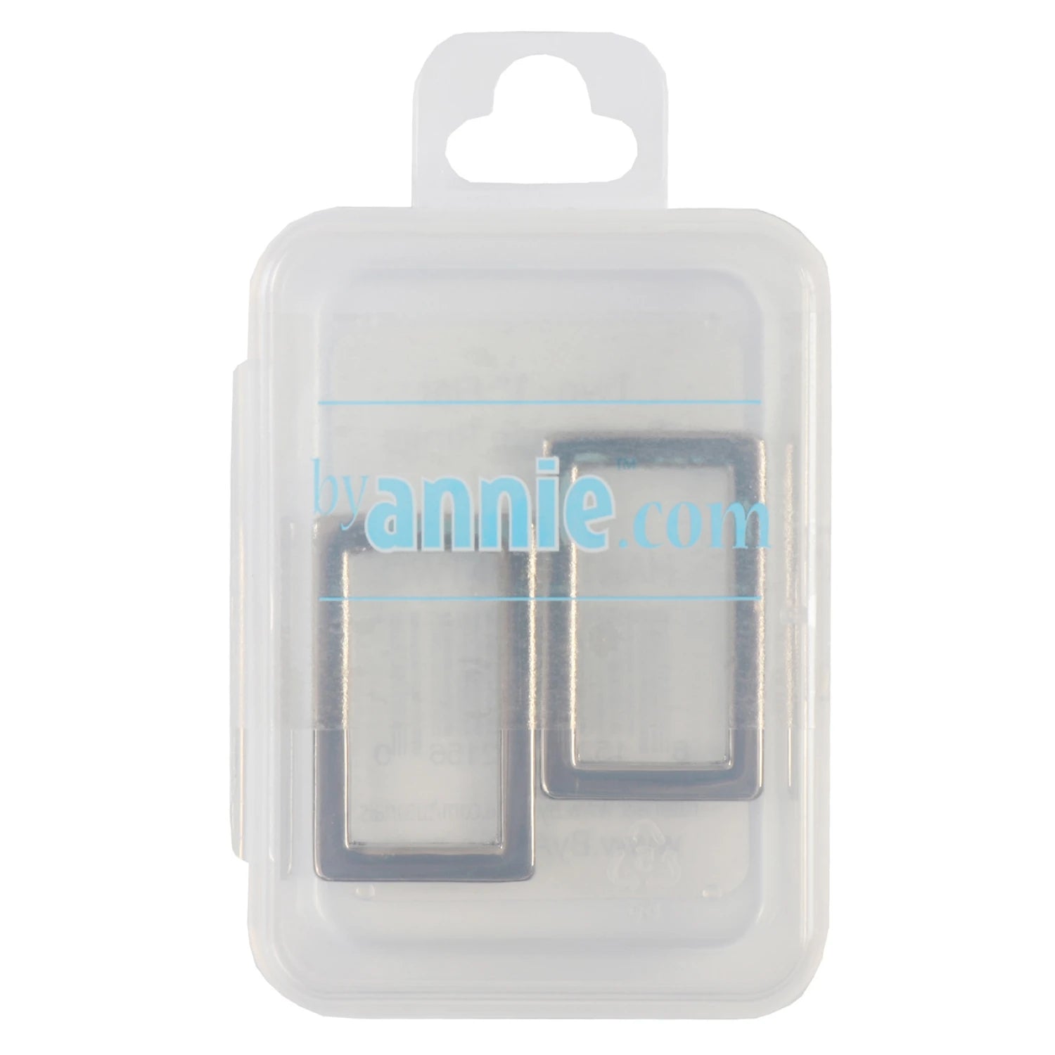 Rectangle Ring Flat 1in Nickel Set Of Two