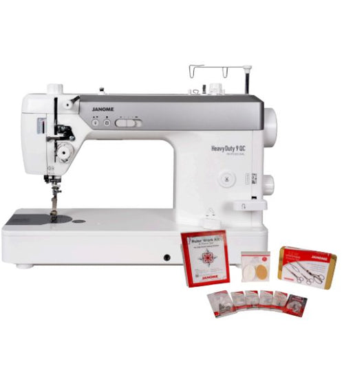 Janome HD9QCP Heavy Duty 9-Inch Quilter’s Companion Sewing Machine with FREE Intro Kit Bundle