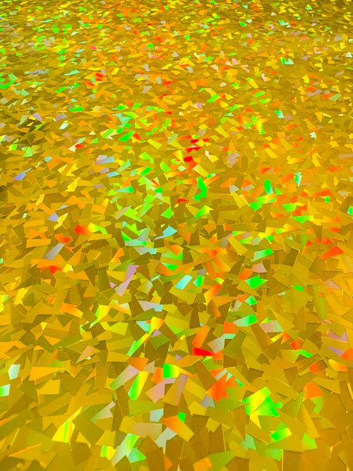 Hologram Heat Transfer Vinyl GOLD CRYSTAL 1FT
