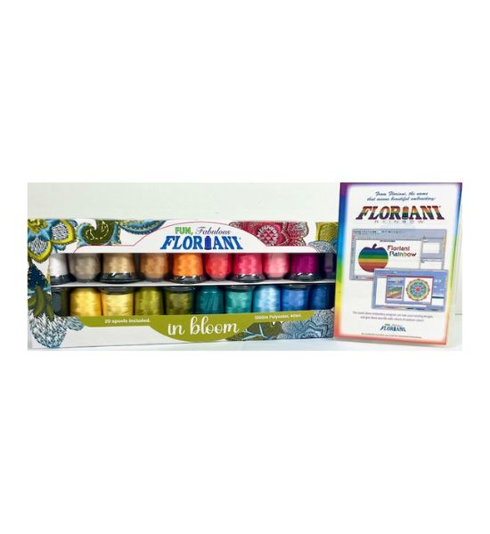 In Bloom Bundle - Floriani Rainbow Software & Floriani In Bloom Embroidery Collection
