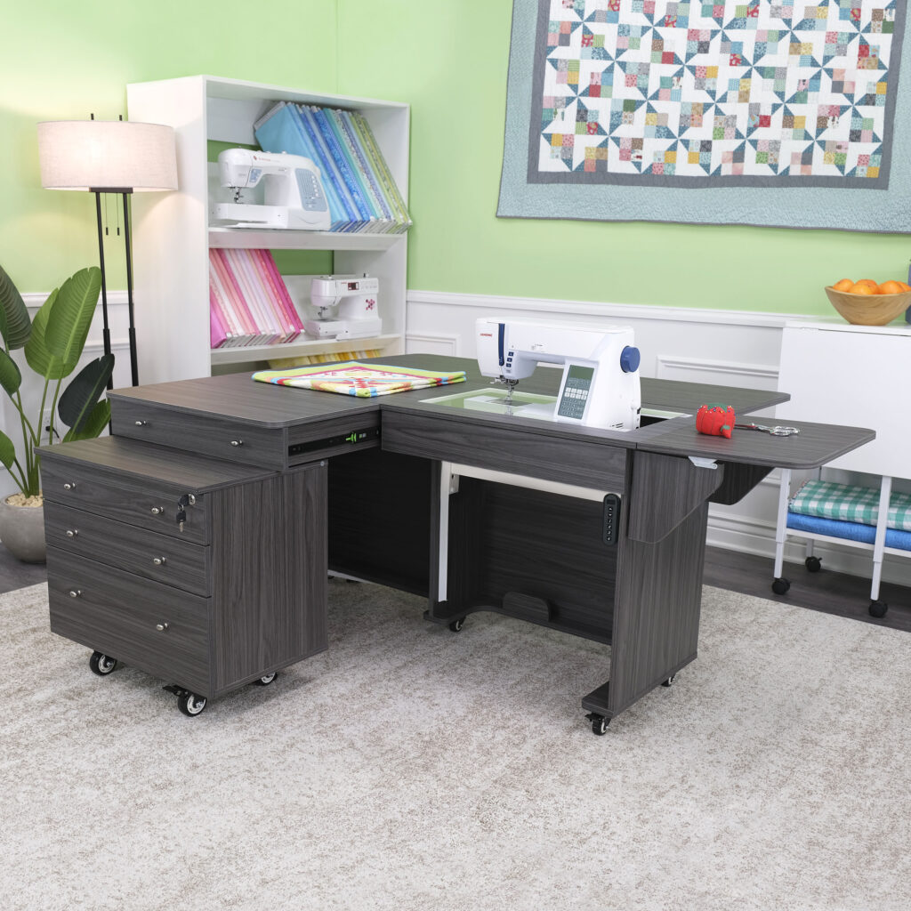 Kangaroo & Joey Dual Rail Electric Sewing Cabinet with Joey Storage Caddy