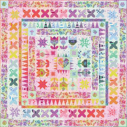 Tula Pink Gardens of the Galaxy Quilt Kit – Down to Earth Collection (Preorder)