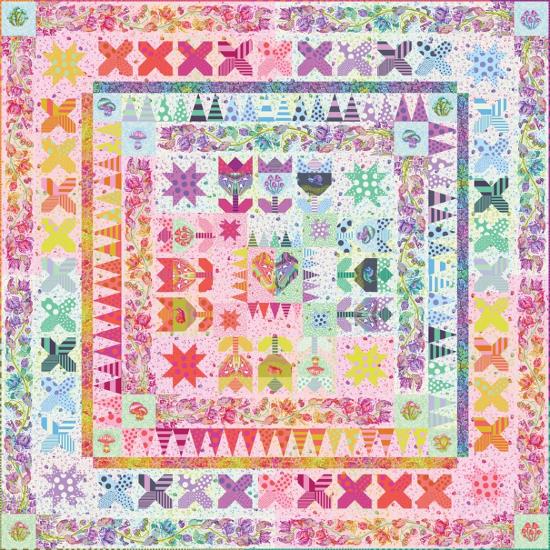 Tula Pink Gardens of the Galaxy Quilt Kit – Down to Earth Collection (Preorder)