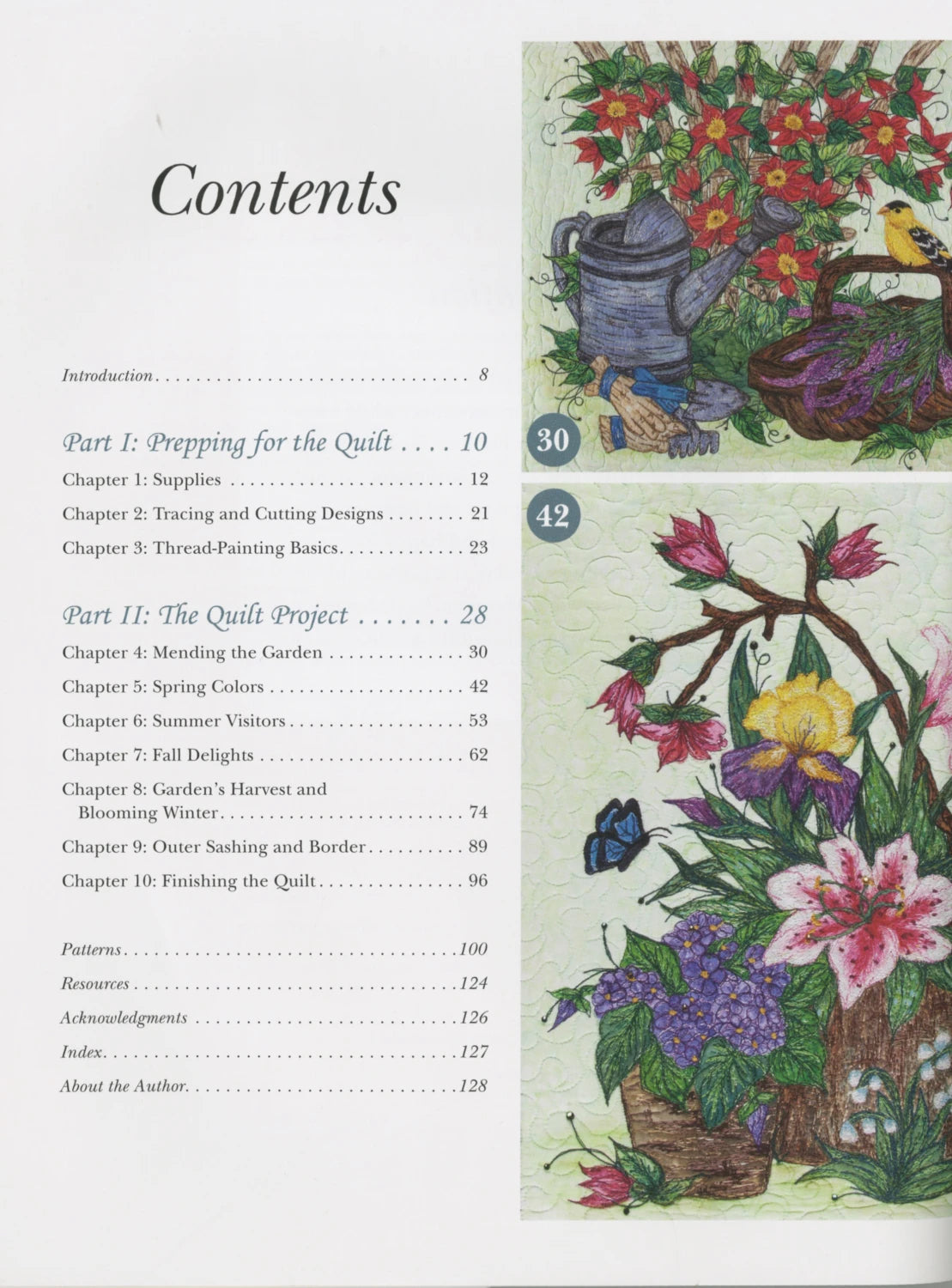 Thread Painting a Garden Quilt