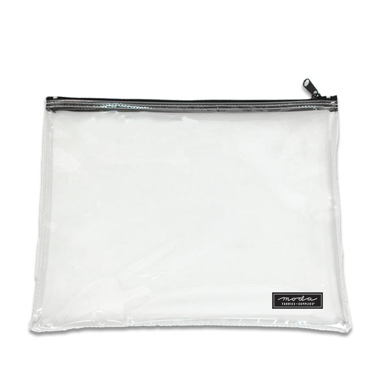 MODA CLEAR BAG W/ ZIPPER 14"X12"