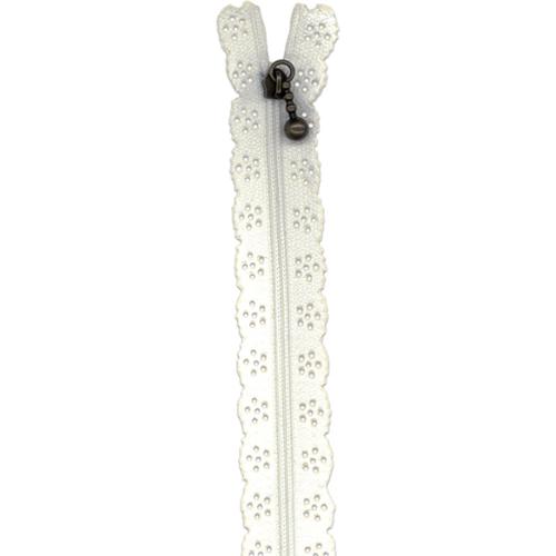 Little Lacie Zipper 12" White