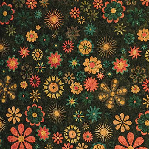 Cork Fabric 18x15" Small Flower