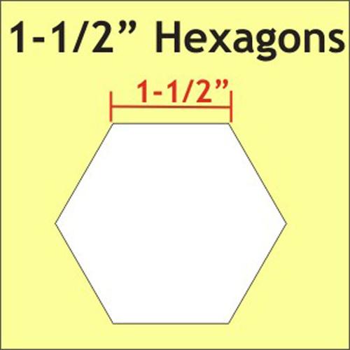 Hexagon 1 1/2" 50pcs