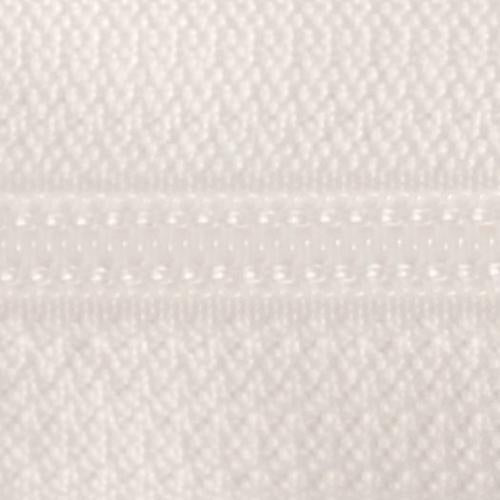 WHITE Ziplon Separating Zipper 24"