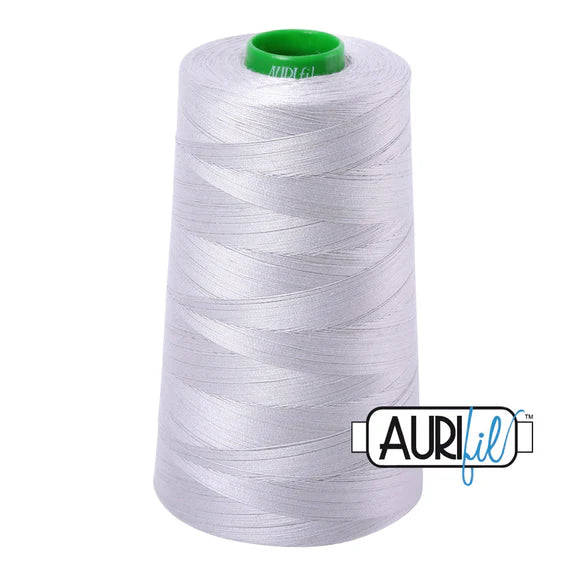 Aurifil 40wt Cotton Thread Cone - Aluminum