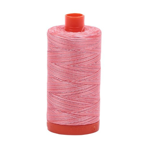 Aurifil Mako Cotton Embroidery Thread 50wt 1422yds Variegated Pink Flamingo