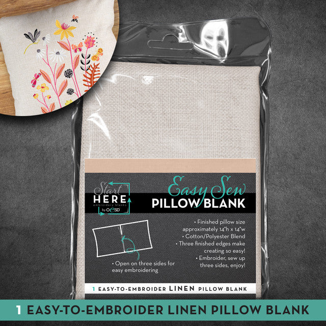 PILLOW CASE LINEN 14X14" 1/PC"