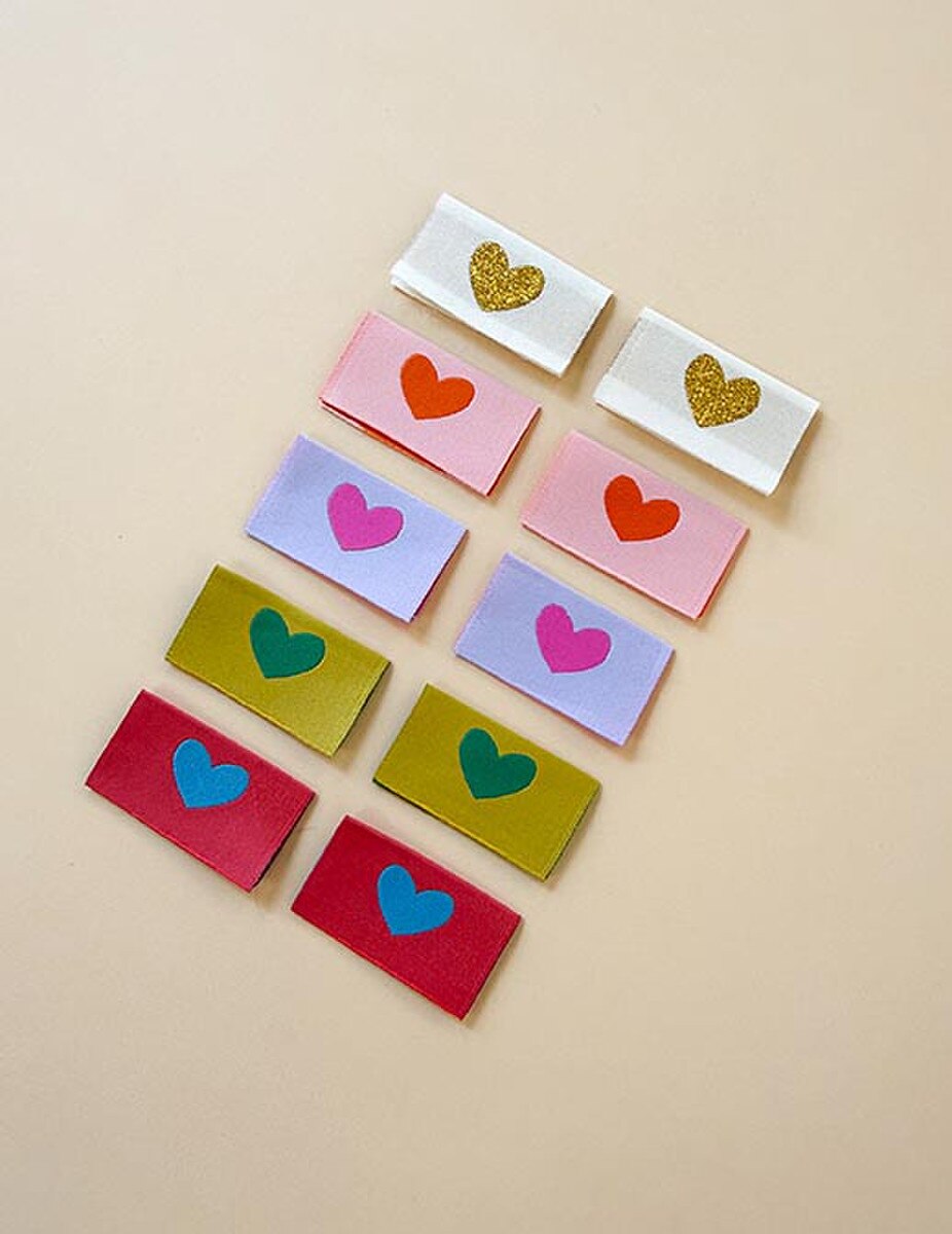 Minki Kim Heart Zipper Tab Woven Labels