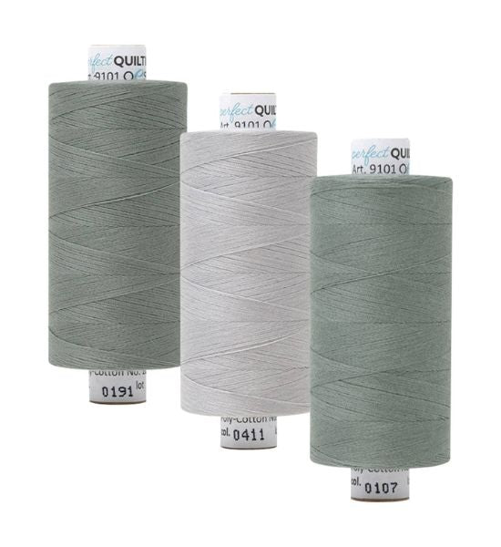 Perfect Quilting Thread 3 Pack - The Greys