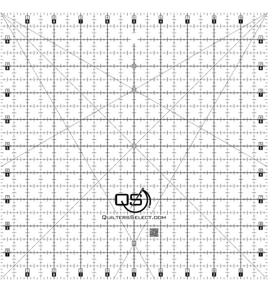 Quilter's Select 10" x 10" Crystal Non-Slip Ruler