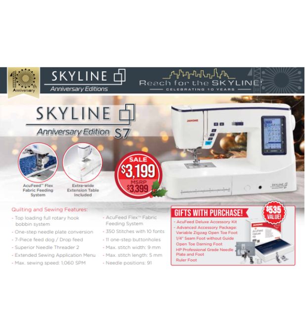 Janome Skyline S7 Anniversary Edition