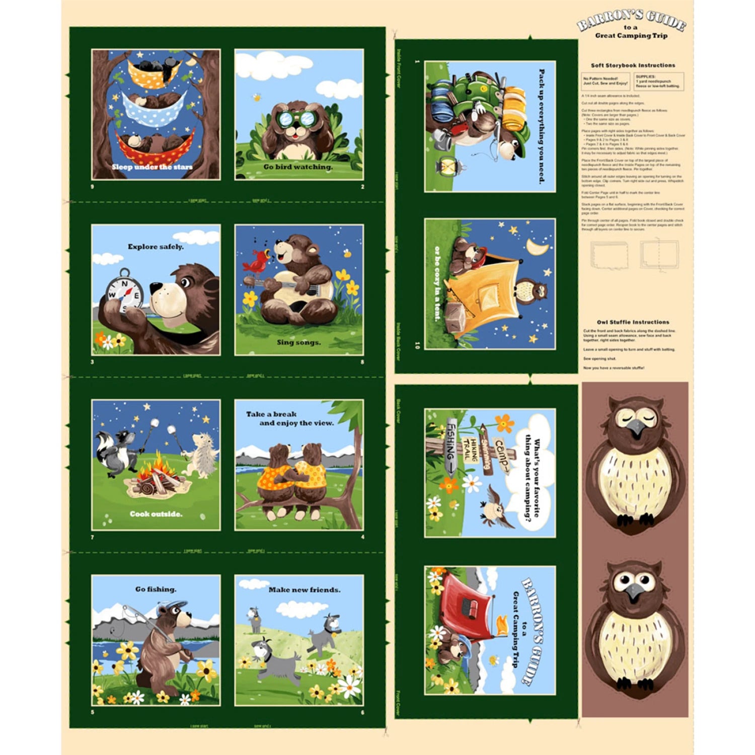 Green Barron Goes Camping 36" Storybook