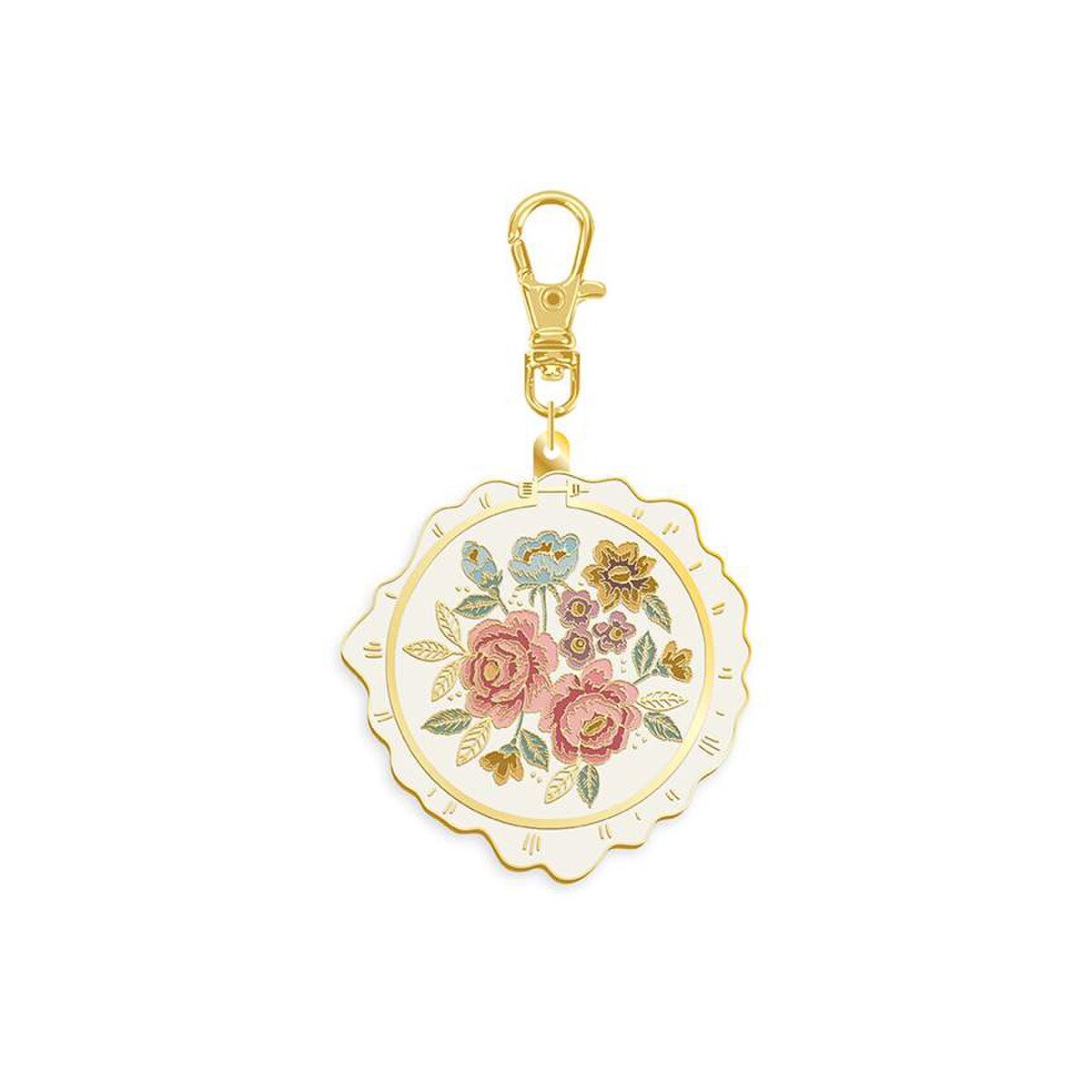 Jane Austen Embroidery Hoop Enamel Charm