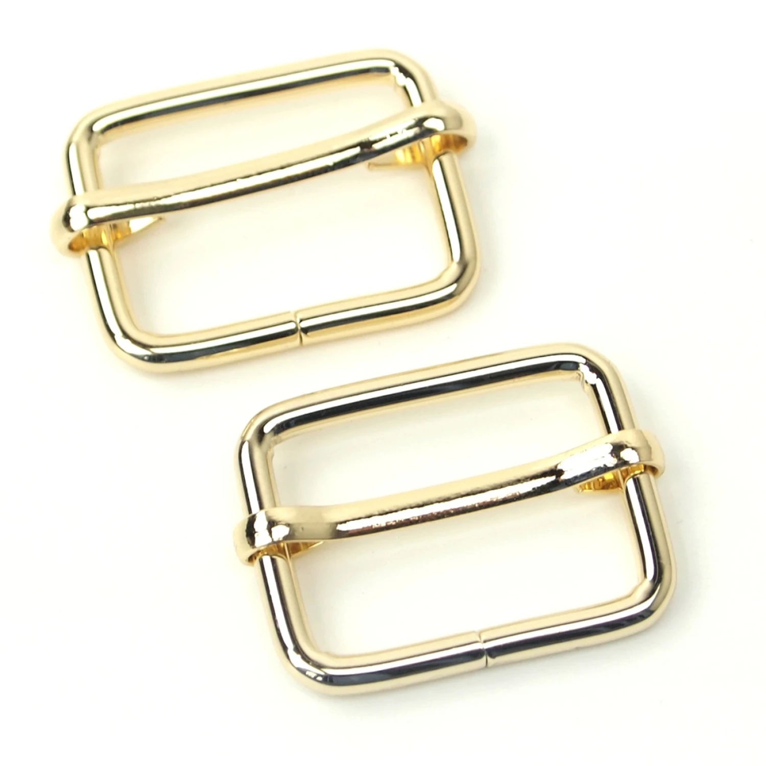 Two Slider Buckles 1" Gold