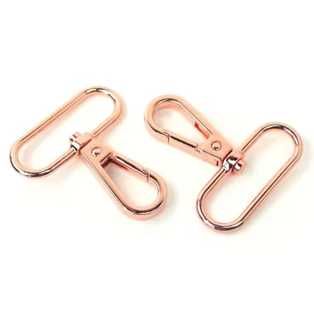 Two Swivel Hooks 1 1/2" Rose Gold
