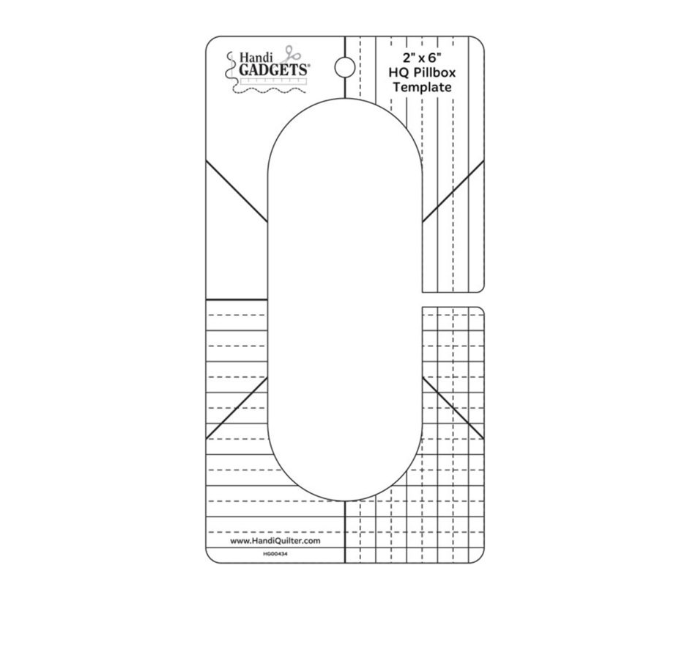 Handi Quilter HQ Pillbox Template 2" x 6" HG00434
