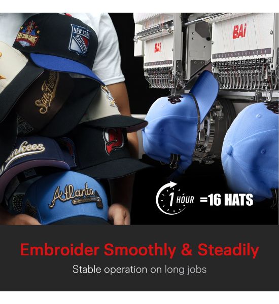 BAi THE VISION – 2 Head 15 Needle Commercial Embroidery Machine