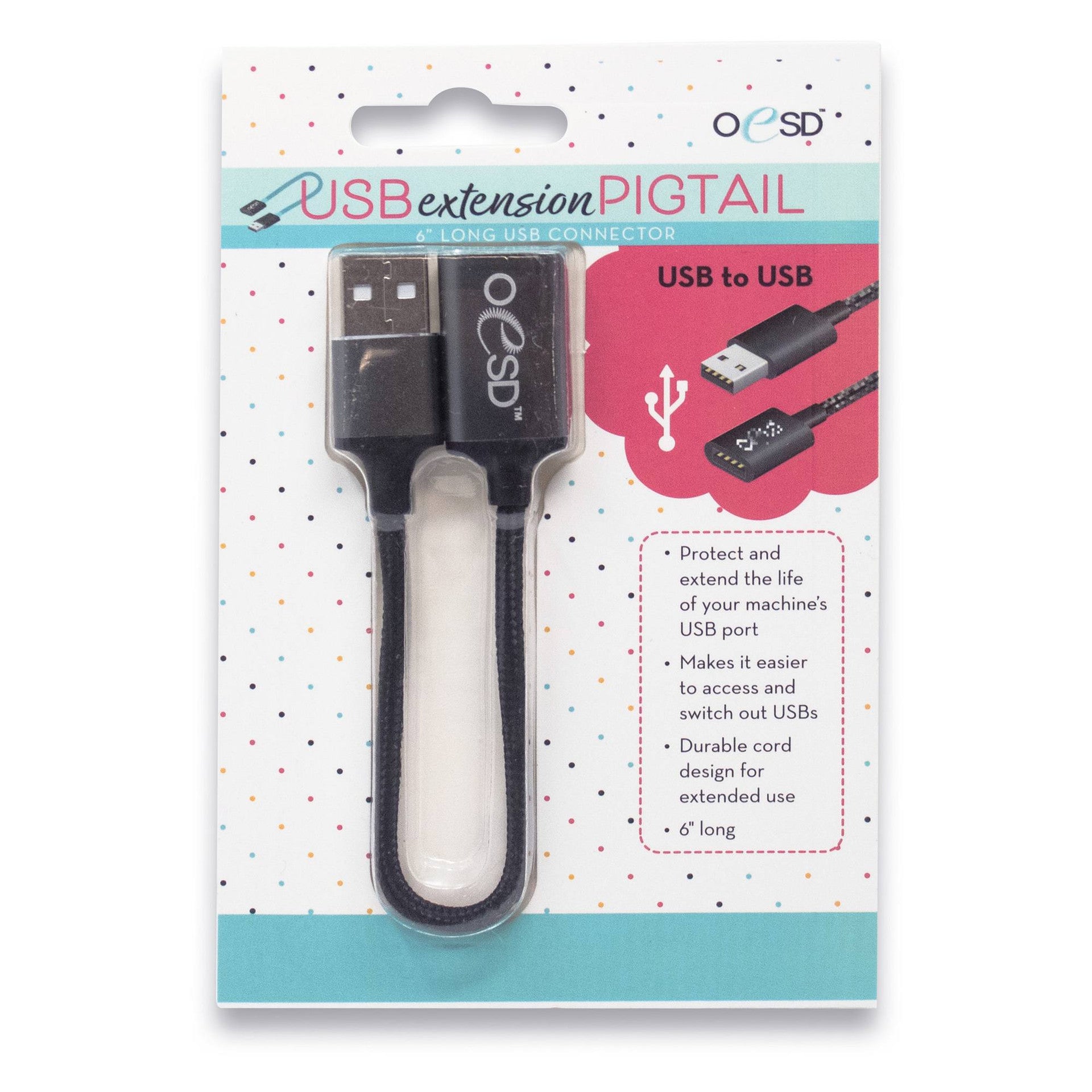 USB EXTENSION PIGTAIL 6"