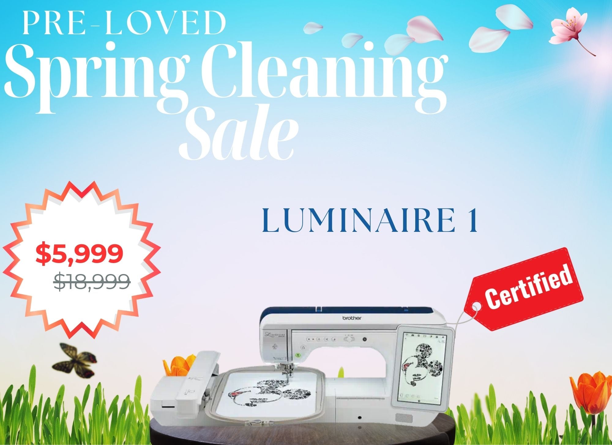 Brother Luminaire XP1 → XP3 Upgrade — Pre-Loved 7.6 Million Stitches