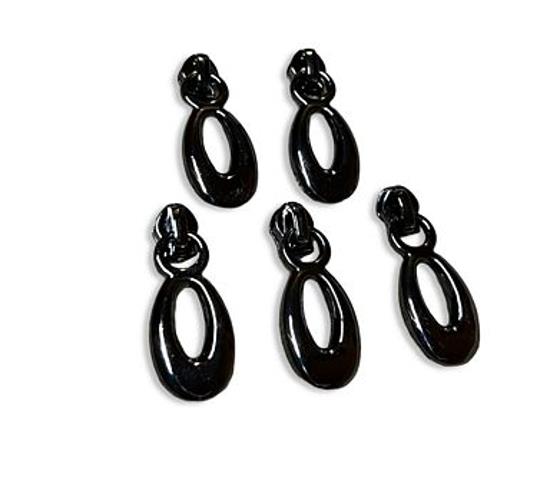Simply Classic #5 Teardrop Zipper Pull | Gunmetal 5 Pack