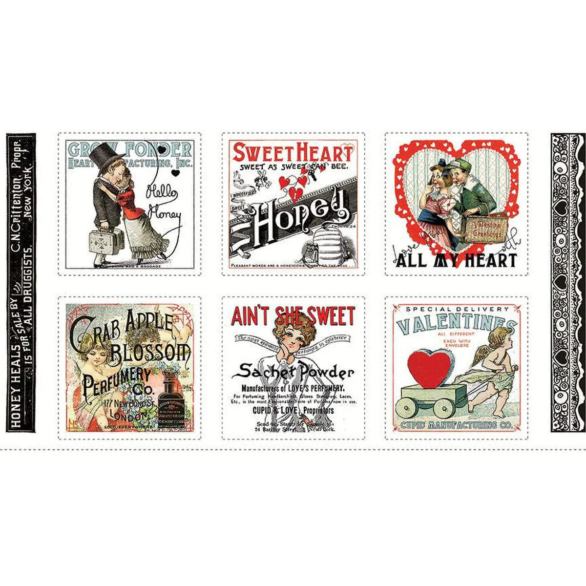 All My Heart Valentine Ads Patch 24" x 43" Panel