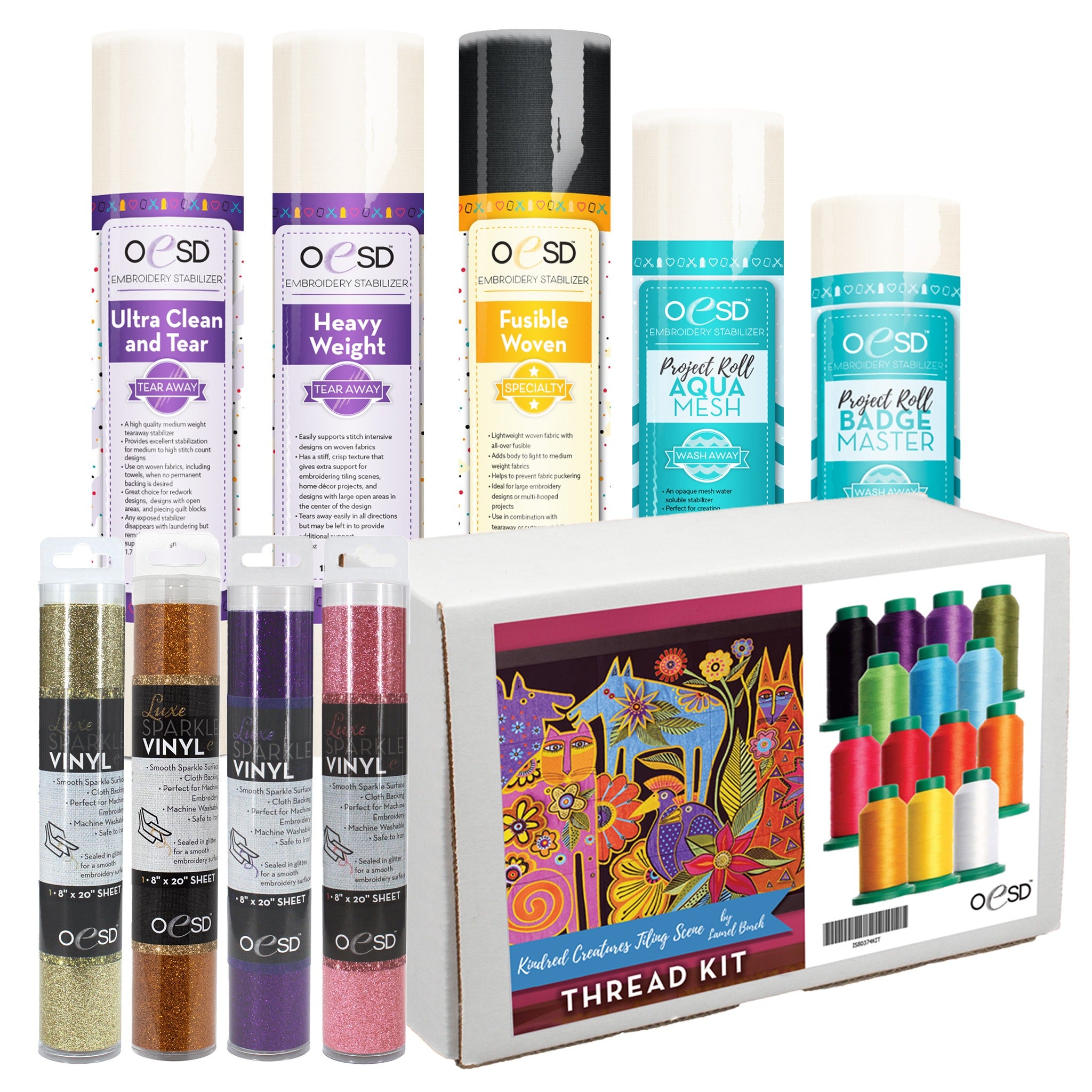 KINDRED CREATURES TILING SCENE THREAD KIT