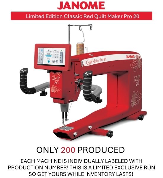 Classic Red Janome  Quilt Maker Pro 20