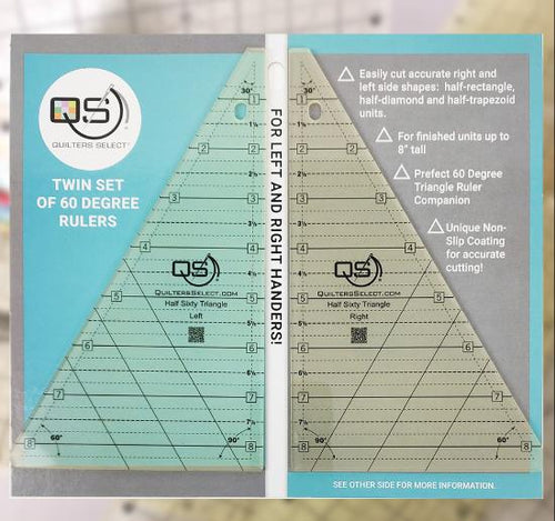 Quilters Select Twin Set of 60 Degree Non-Slip Rulers