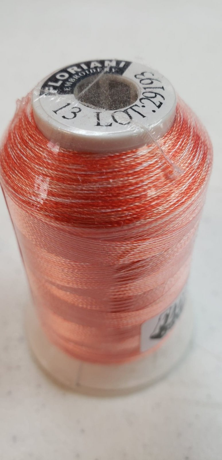 FLORIANI VARIEGATED THREAD ORANGE STRIPE 1100YDS